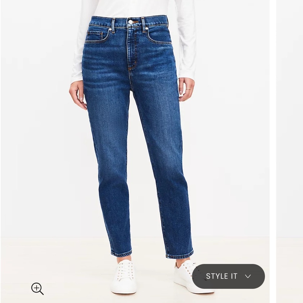 Petite curvy high rise slim jeans